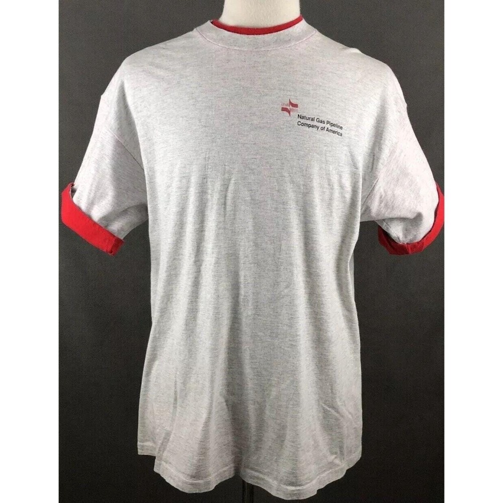 Signal Sports VTG 90s Natural Gas Pipeline Workers T-Shirt XL Double Collar